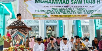 Wagub Aceh Hadiri Maulid Nabi dan Doa Bersama Mengenang Bencana Banjir-Longsor di Gayo